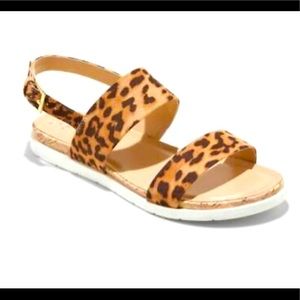 Brown Animal Print Sandals